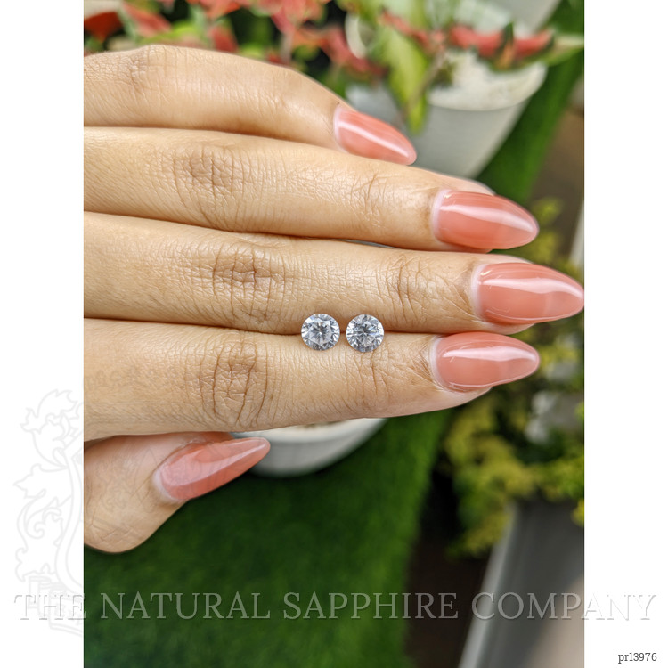 2.36 Ct.Tw. White Zircon Pair from Ceylon (Sri Lanka)
