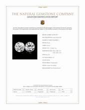 2.16 Ct.Tw.Total Carat Weight White Zircon Pair from Ceylon (Sri Lanka) Scan Report