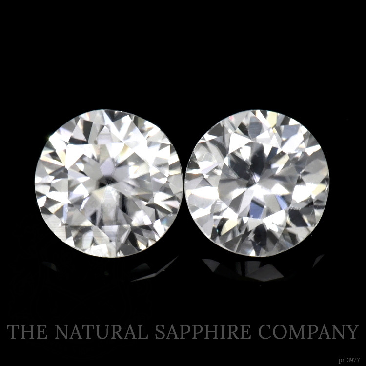 2.16 Ct.Tw. White Zircon Pair from Ceylon (Sri Lanka)
