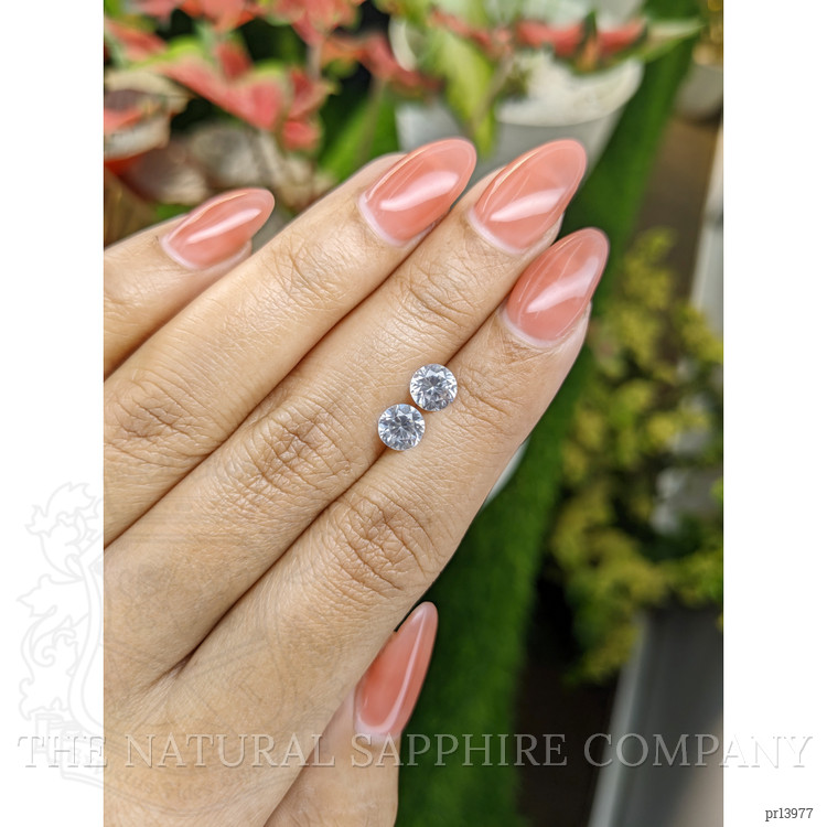 2.16 Ct.Tw. White Zircon Pair from Ceylon (Sri Lanka)