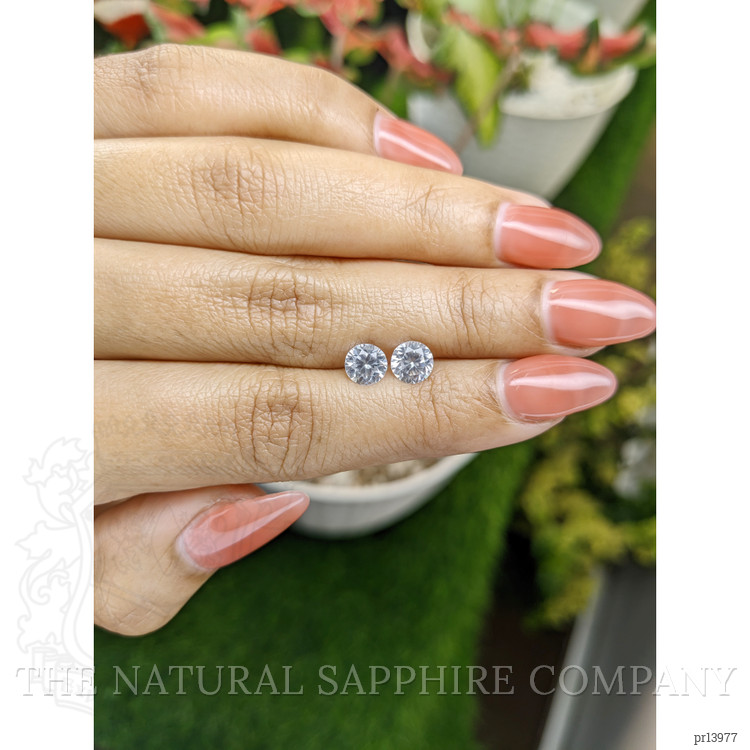 2.16 Ct.Tw. White Zircon Pair from Ceylon (Sri Lanka)