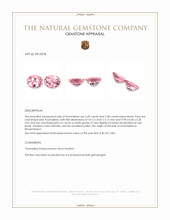 5.07 Ct.Tw.Total Carat Weight Pink Tourmaline Pair from Mozambique Appraisal
