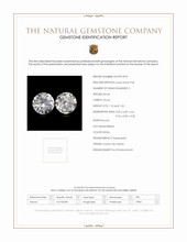 2.30 Ct.Tw.Total Carat Weight White Zircon Pair from Ceylon (Sri Lanka) Scan Report