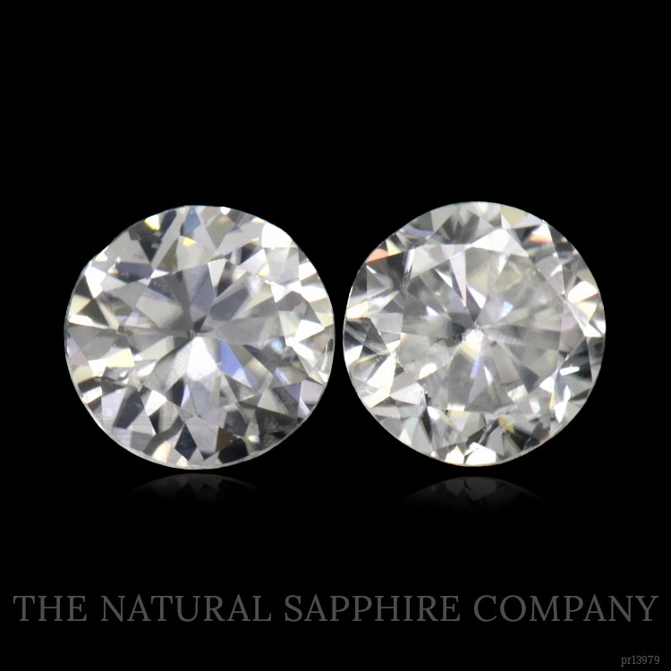 2.30 Ct.Tw. White Zircon Pair from Ceylon (Sri Lanka)