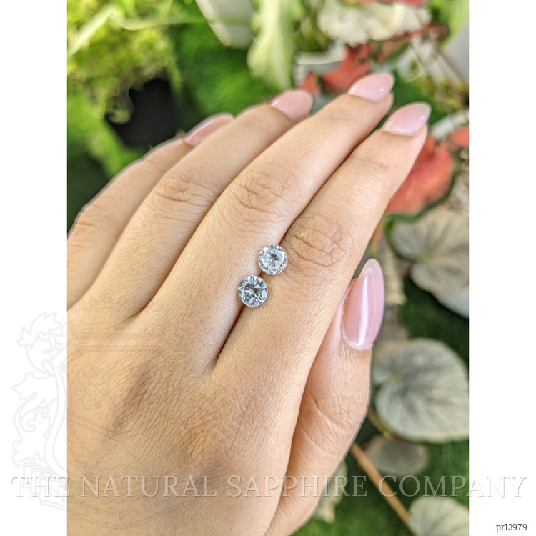 2.30 Ct.Tw. White Zircon Pair from Ceylon (Sri Lanka)