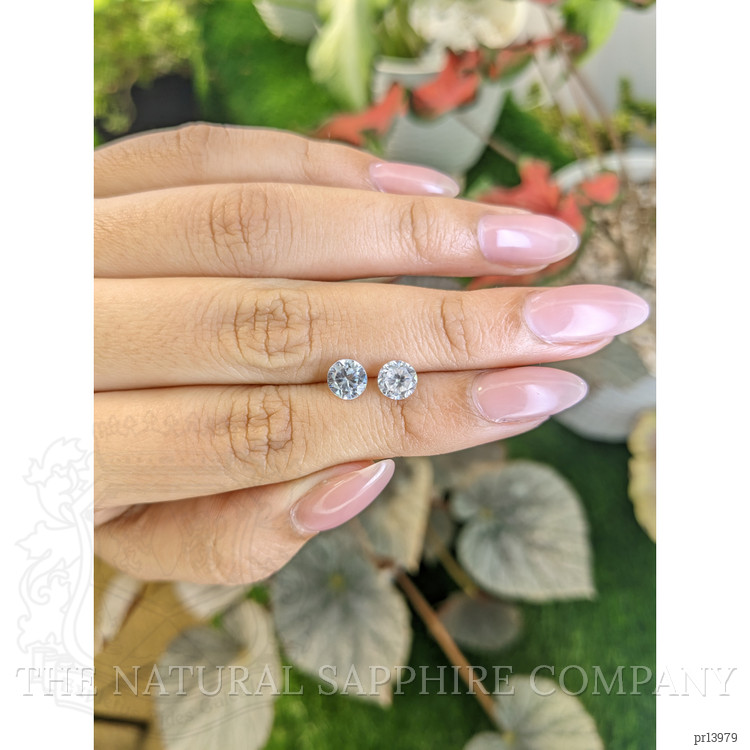 2.30 Ct.Tw. White Zircon Pair from Ceylon (Sri Lanka)