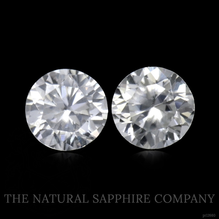 2.25 Ct.Tw. White Zircon Pair from Ceylon (Sri Lanka)