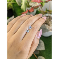 2.42&nbsp;Ct.Tw.Total Carat Weight White Zircon Pair from Ceylon (Sri Lanka) Life Style