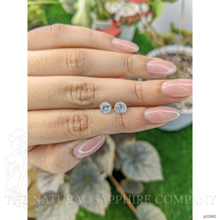 2.18 Ct.Tw. White Zircon Pair from Ceylon (Sri Lanka)