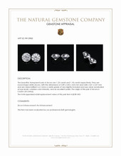 2.38 Ct.Tw.Total Carat Weight White Zircon Pair from Ceylon (Sri Lanka) Appraisal