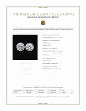 2.38 Ct.Tw.Total Carat Weight White Zircon Pair from Ceylon (Sri Lanka) Scan Report