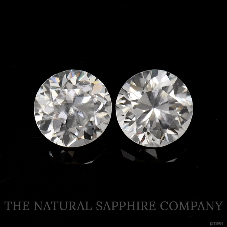 2.27 Ct.Tw. White Zircon Pair from Ceylon (Sri Lanka)
