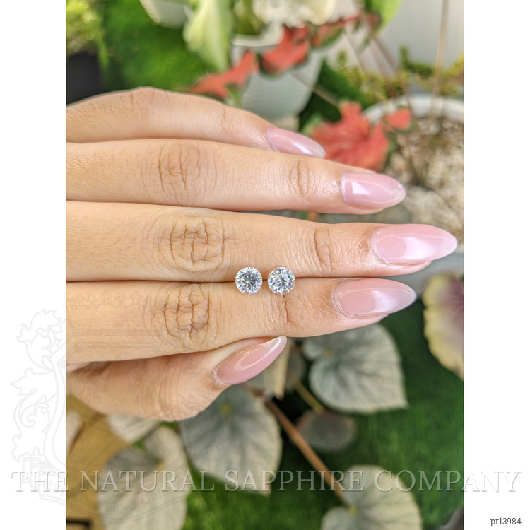 2.27 Ct.Tw. White Zircon Pair from Ceylon (Sri Lanka)
