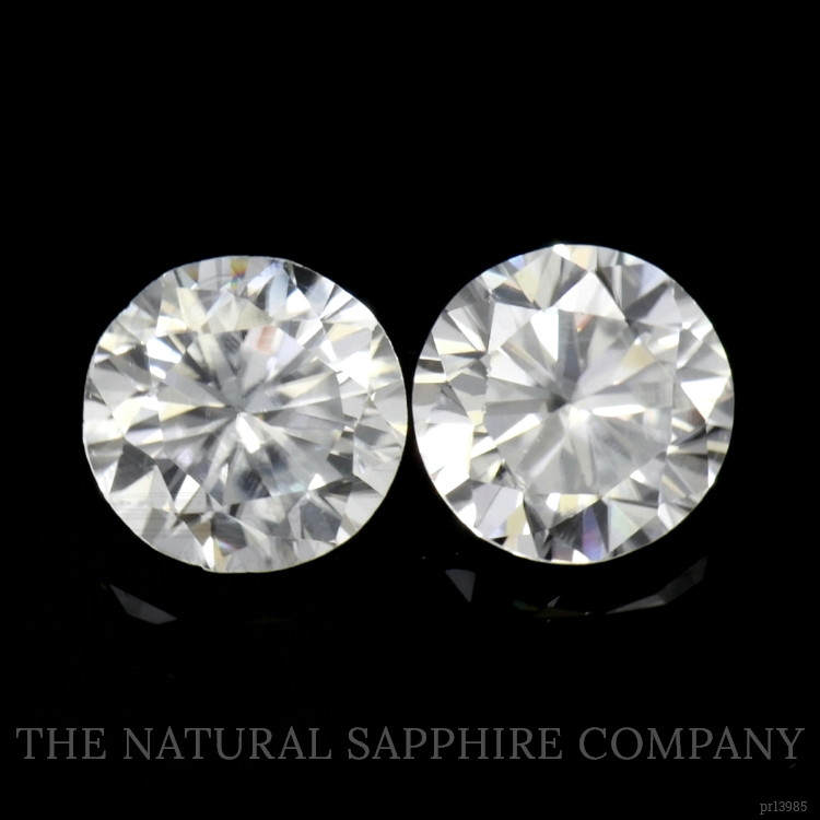 2.10 Ct.Tw. White Zircon Pair from Ceylon (Sri Lanka)