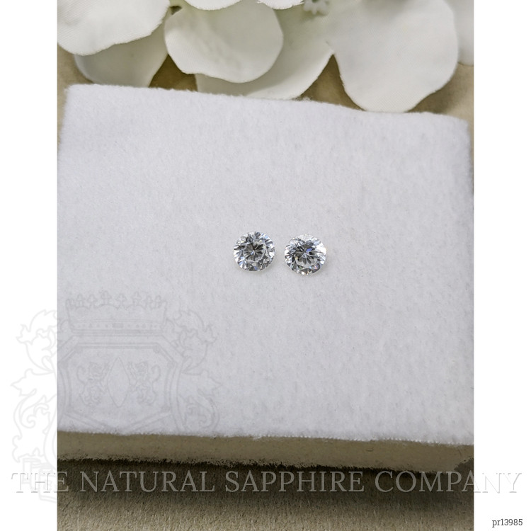 2.10 Ct.Tw. White Zircon Pair from Ceylon (Sri Lanka)