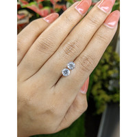 2.10&nbsp;Ct.Tw.Total Carat Weight White Zircon Pair from Ceylon (Sri Lanka) Life Style