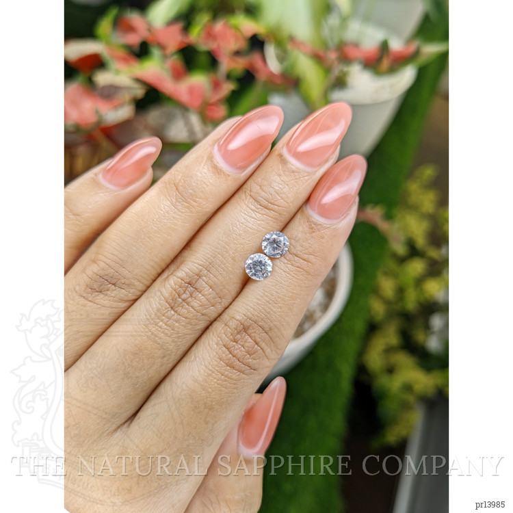 2.10 Ct.Tw. White Zircon Pair from Ceylon (Sri Lanka)