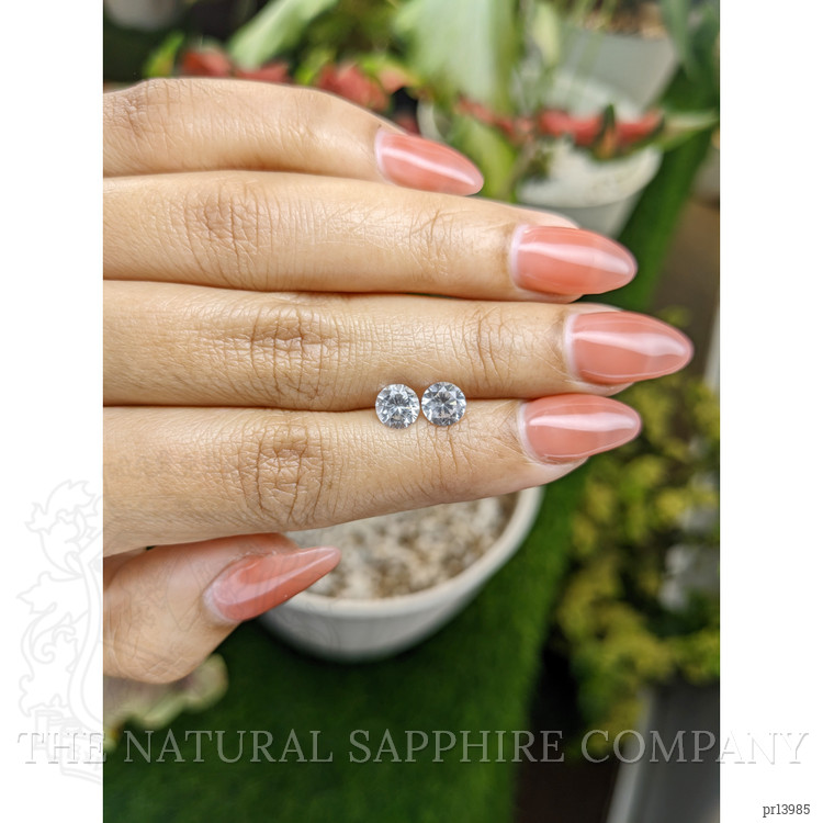 2.10 Ct.Tw. White Zircon Pair from Ceylon (Sri Lanka)