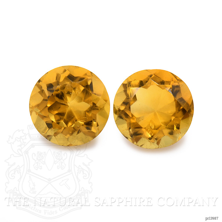 0.96 Ct.Tw. Yellowish Orange Madeira Citrine Pair from Brazil