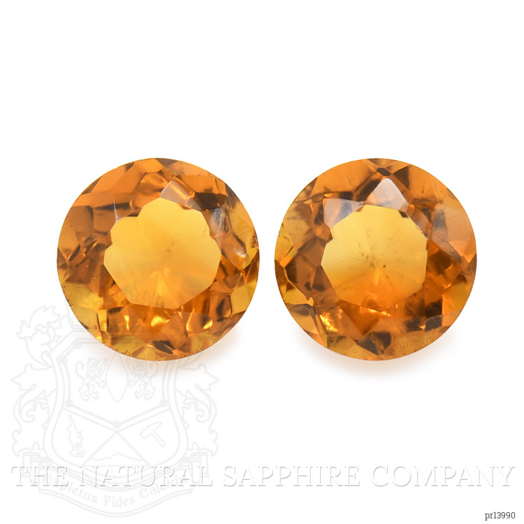 0.90 Ct.Tw. Yellowish Orange Madeira Citrine Pair from Brazil