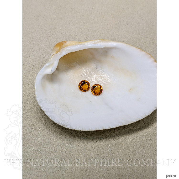0.86 Ct.Tw. Yellowish Orange Madeira Citrine Pair from Brazil