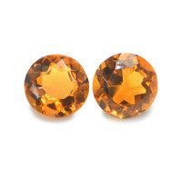 0.88 Ct.Tw. Round Madeira Citrine Pair
