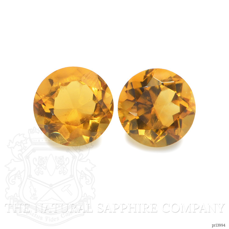 0.94 Ct.Tw. Yellowish Orange Madeira Citrine Pair from Brazil