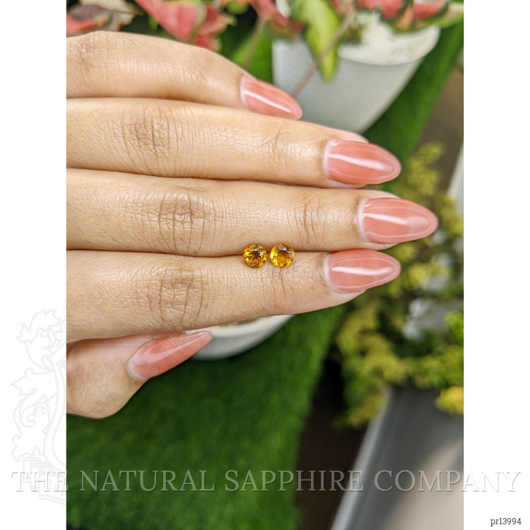 0.94 Ct.Tw. Yellowish Orange Madeira Citrine Pair from Brazil