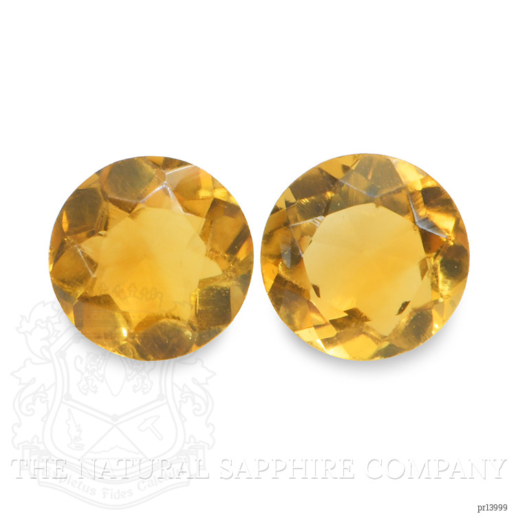 0.74 Ct.Tw. Yellow Madeira Citrine Pair from Brazil