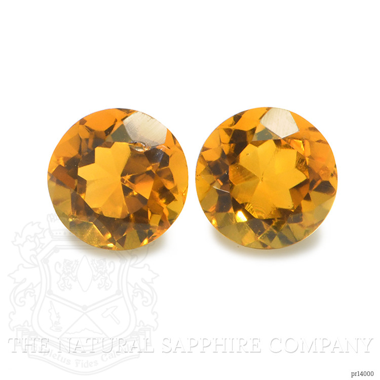0.93 Ct.Tw. Orange Madeira Citrine Pair from Brazil