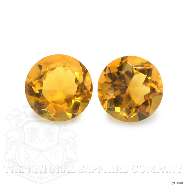 0.96 Ct.Tw. Yellowish Orange Madeira Citrine Pair from Brazil