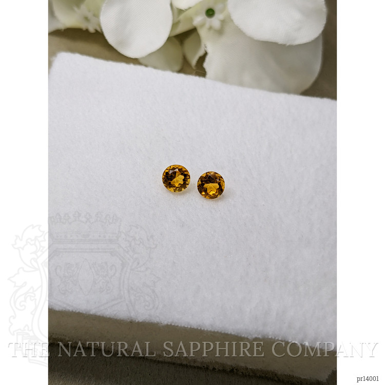 0.96 Ct.Tw. Yellowish Orange Madeira Citrine Pair from Brazil