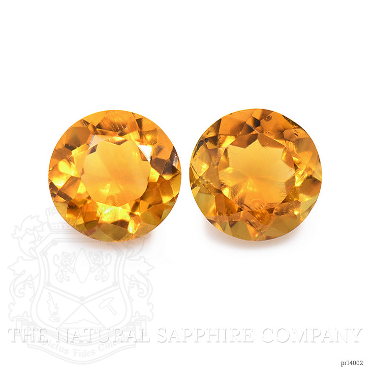 0.91 Ct.Tw. Yellowish Orange Madeira Citrine Pair from Brazil