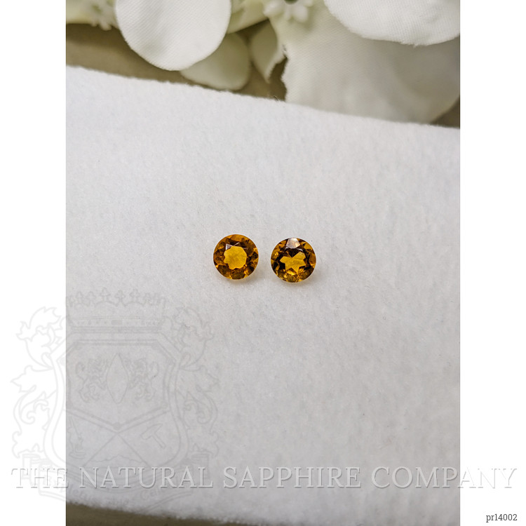 0.91 Ct.Tw. Yellowish Orange Madeira Citrine Pair from Brazil