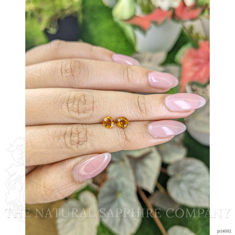 0.91 Ct.Tw. Yellowish Orange Madeira Citrine Pair from Brazil