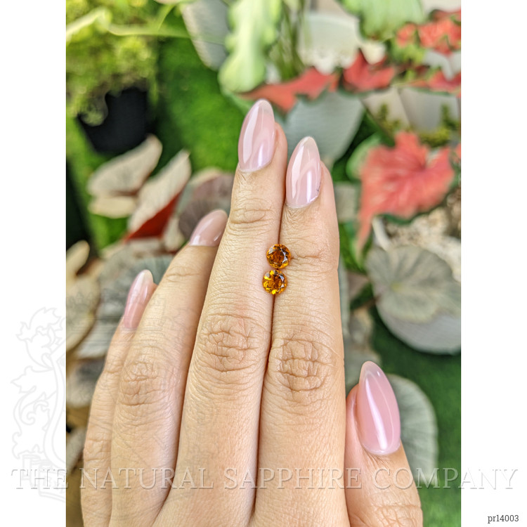 0.84 Ct.Tw. Orange Madeira Citrine Pair from Brazil