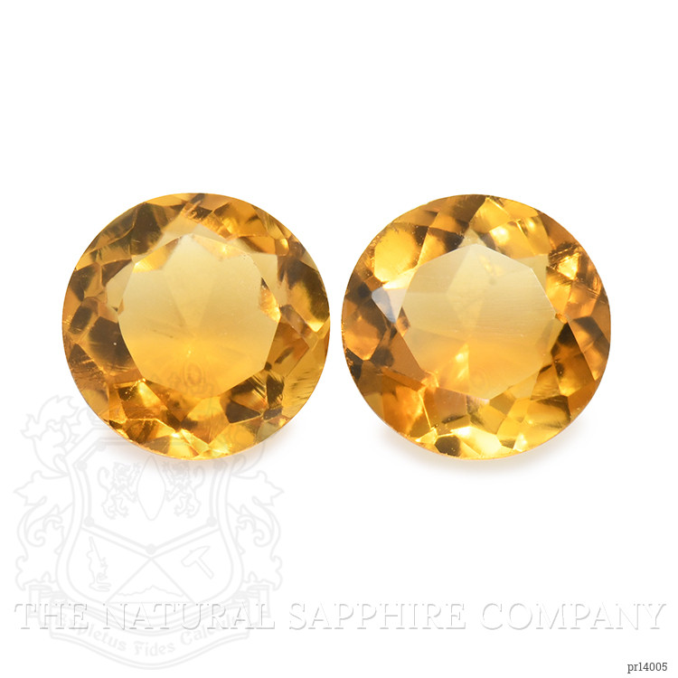 0.82 Ct.Tw. Yellowish Orange Madeira Citrine Pair from Brazil