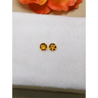 0.82 Ct.Tw.Total Carat Weight Yellowish Orange Madeira Citrine Pair from Brazil Life Style
