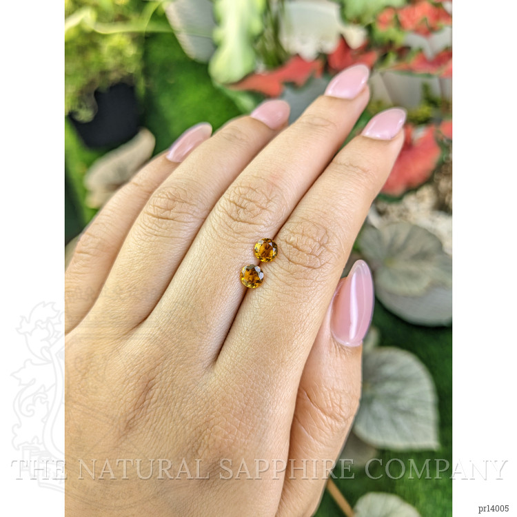 0.82 Ct.Tw. Yellowish Orange Madeira Citrine Pair from Brazil