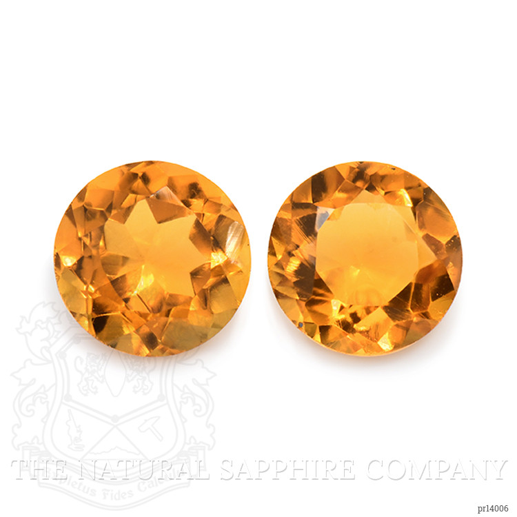 0.89 Ct.Tw. Orange Madeira Citrine Pair from Brazil