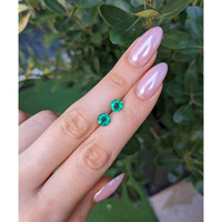 1.95&nbsp;Ct.Tw.Total Carat Weight Emerald Pair from Zambia Life Style