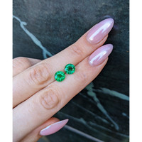 2.86 Ct.Tw.Total Carat Weight Emerald Pair from Zambia Life Style