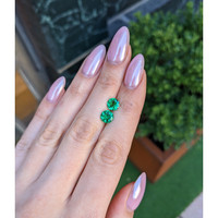 2.11 Ct.Tw.Total Carat Weight Emerald Pair from Zambia Life Style