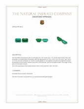 2.19&nbsp;Ct.Tw.Total Carat Weight Emerald Pair from Russia Appraisal