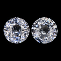 6.68&nbsp;Ct.Tw.Total Carat Weight White Sapphire Pair from Ceylon (Sri Lanka) Video