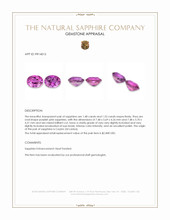 3.01 Ct.Tw.Total Carat Weight Purplish Pink Sapphire Pair from Ceylon (Sri Lanka) Appraisal