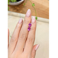 3.01&nbsp;Ct.Tw.Total Carat Weight Purplish Pink Sapphire Pair from Ceylon (Sri Lanka) Life Style