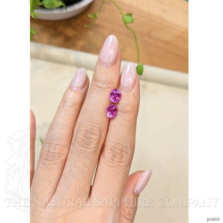 3.01 Ct.Tw. Purplish Pink Sapphire Pair from Ceylon (Sri Lanka)