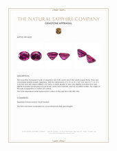 1.16&nbsp;Ct.Tw.Total Carat Weight Pinkish Purple Sapphire Pair from Ceylon (Sri Lanka) Appraisal