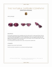 1.21 Ct.Tw.Total Carat Weight Pinkish Purple Sapphire Pair from Ceylon (Sri Lanka) Appraisal